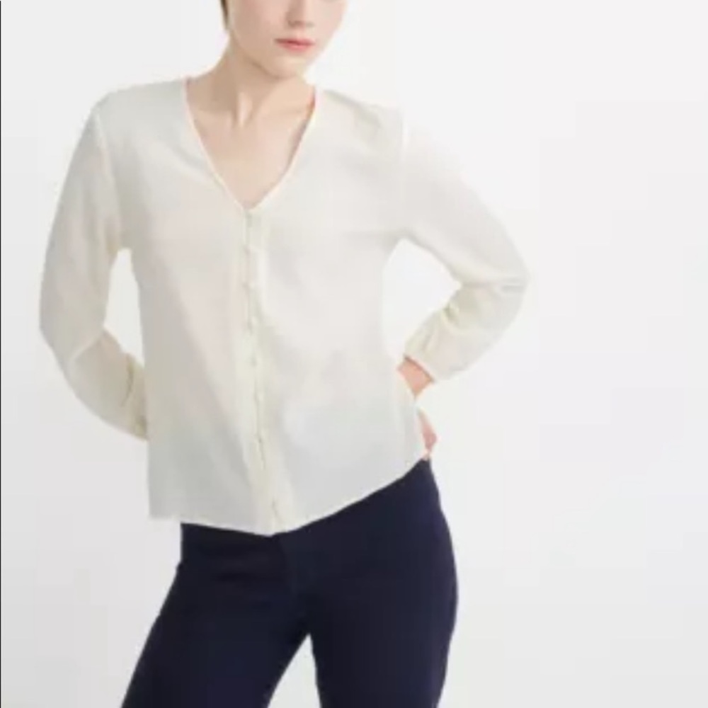 Madewell Cream Button-Up Blouse